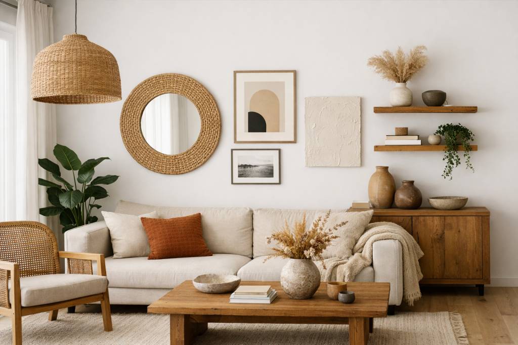 Idées déco murale pour transformer un grand mur blanc sans le surcharger et structurer l’espace