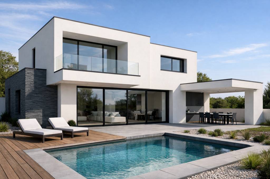 Quel enduit pour une maison design et contemporaine selon le style recherché et le support